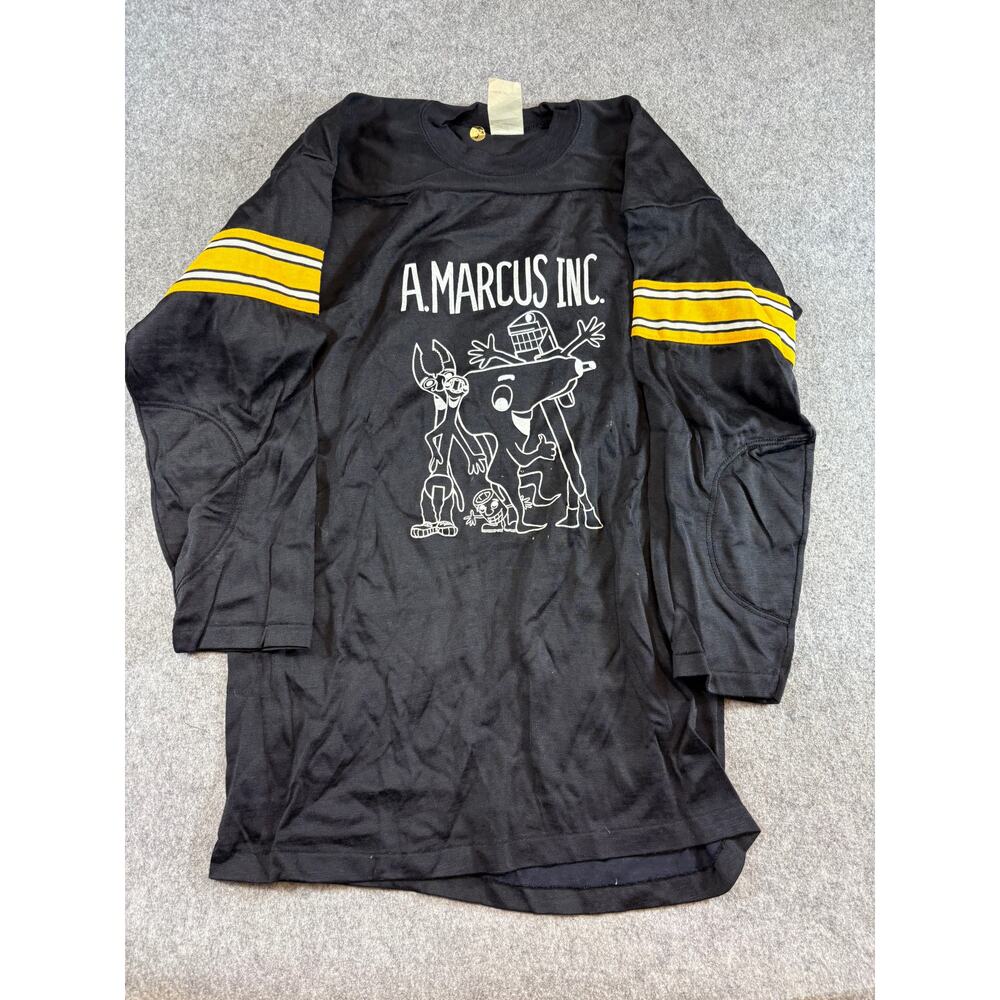 Vintage 60s Empire Shirt Mens Size 38/40 Black A Marcus Tool Corp Workwear